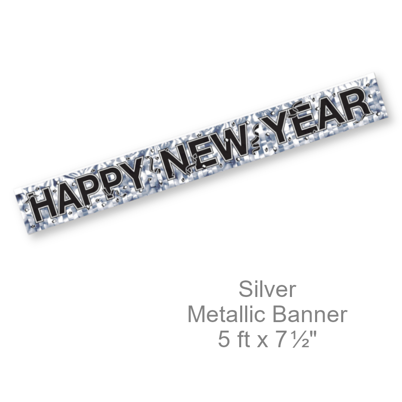 Metallic Happy New Year Fringe Banner | New Year's