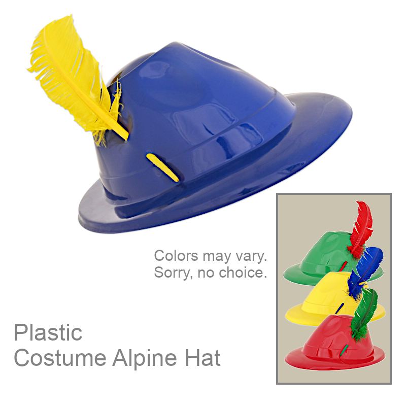 Plastic German Alpine Feather Hat | Party Supplies