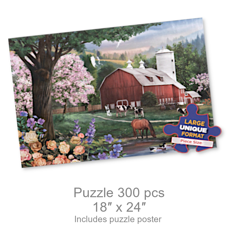 Charming Red Barn Jigsaw Puzzle | Games & Puzzles