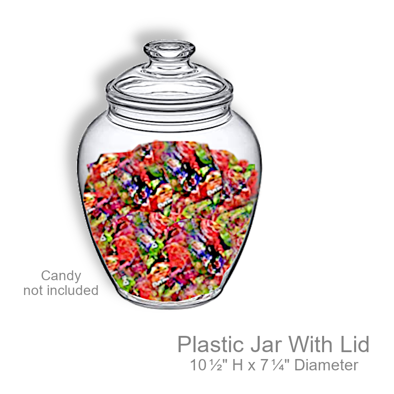 Plastic Apothecary Jar With Lid | Office Candy Jar