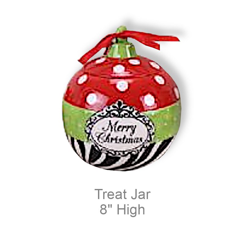 Christmas Ornament Treat Jar | Holiday