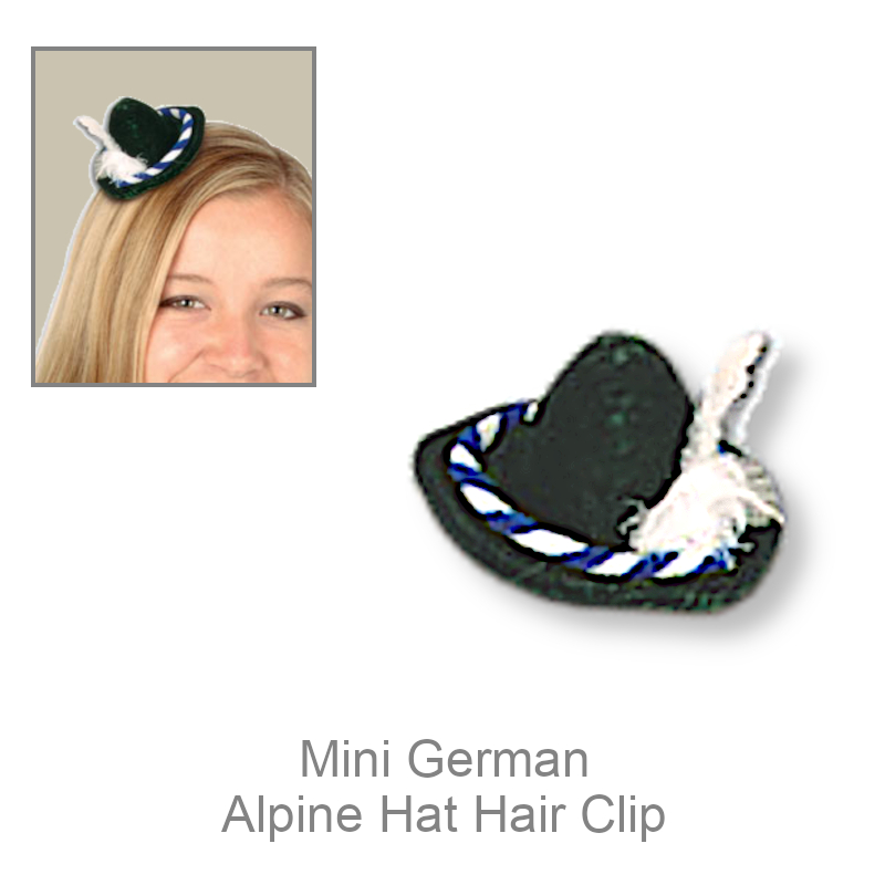 Mini German Alpine Hat Hair Clip | Party Supplies