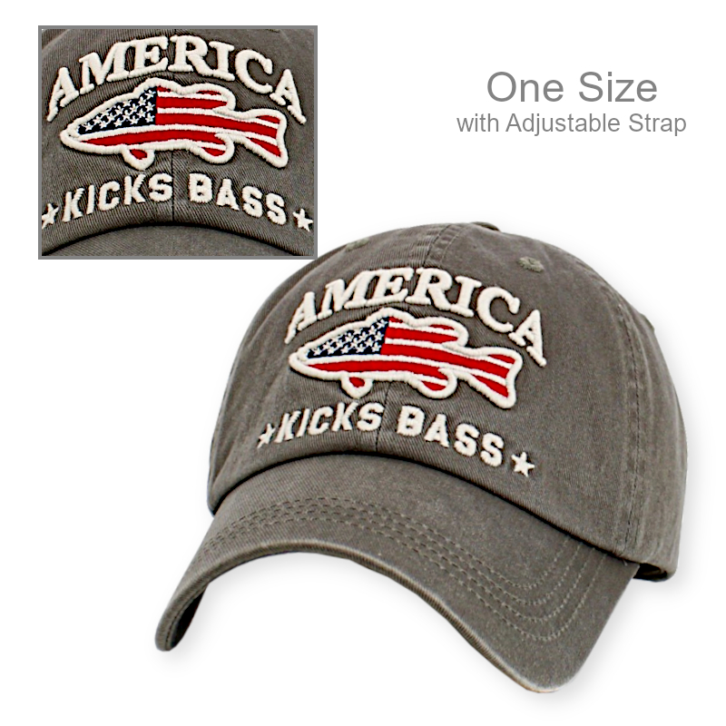 Funny Patriotic Cap Bass Fishing | Patriotic Caps