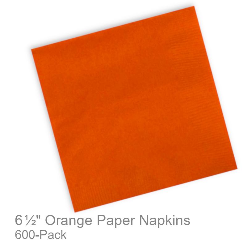 Bulk Orange Paper Lunch Napkins | Party & Office