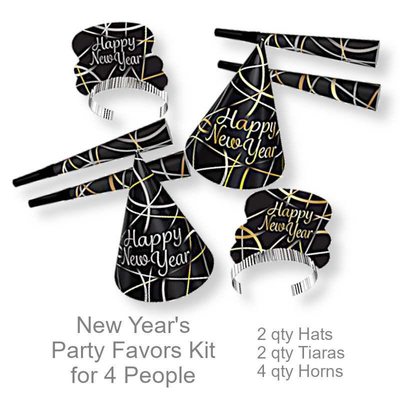 Mini New Years Eve Party Kit for 4 People | New Year's