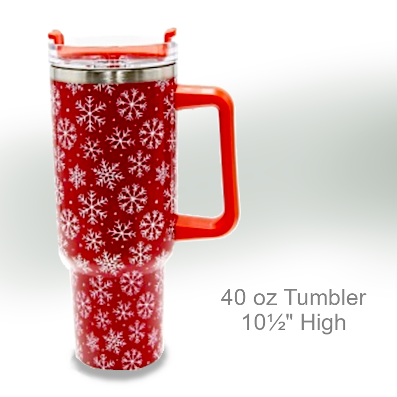 Shop Now Winter Snowflake Tumbler With Handle | Christmas