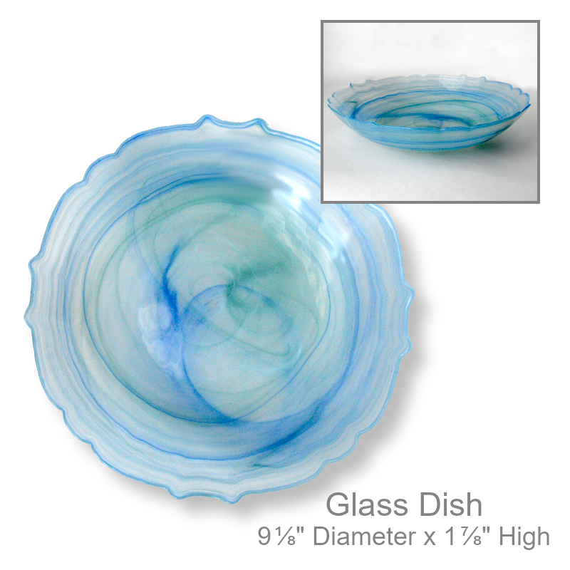 Scalloped Glass Dish With Swirl | Office Candy Dish