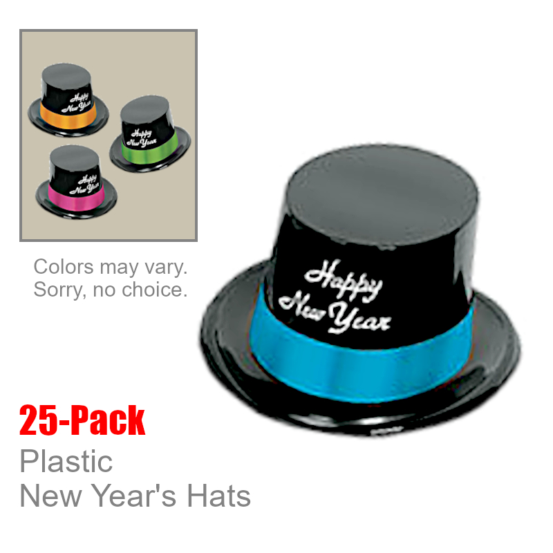 BULK Plastic New Years Hats | New Year's