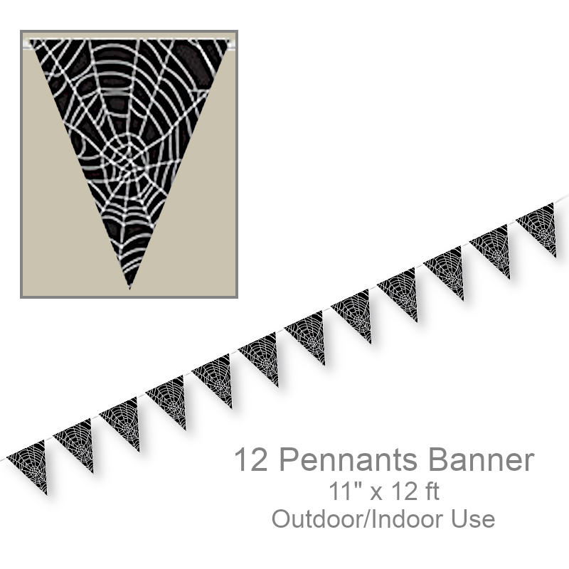 Outdoor 12 Pennants Web Banner | Party Decorations