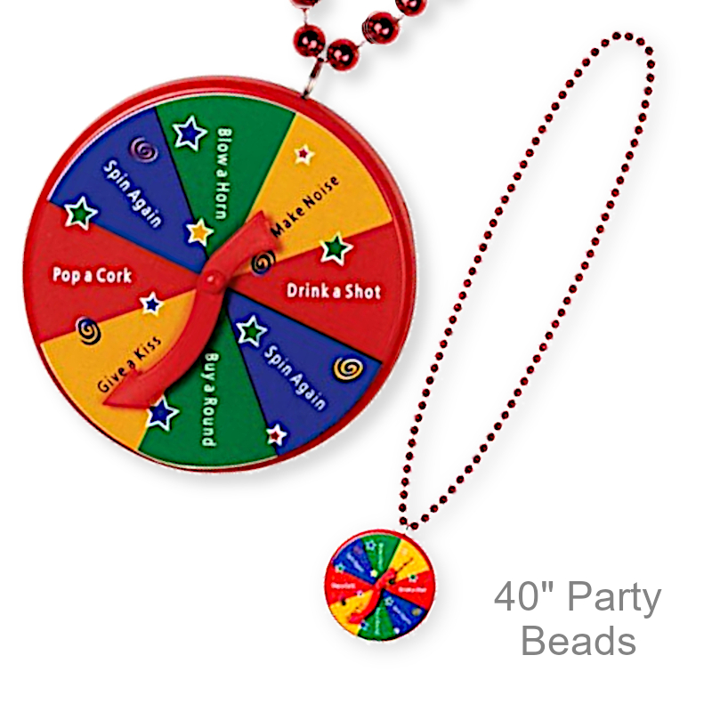 Funny New Years Party Beads w/Spinner | New Year's