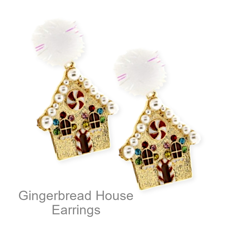 Shop Now Gingerbread House Earrings | Christmas