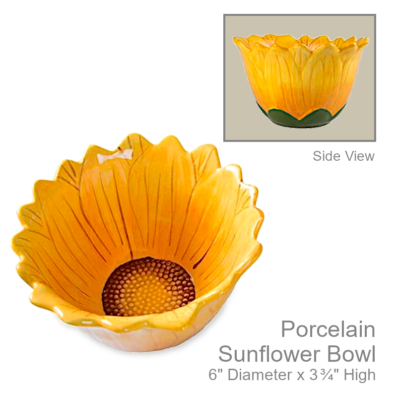 Porcelain Sunflower Shaped Bowl | Office Candy Bowl
