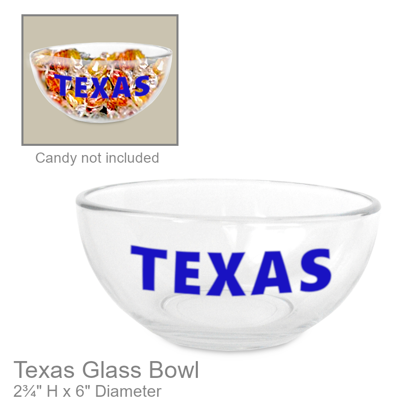 Texas Candy Dish Glass Bowl | Office Candy Bowl