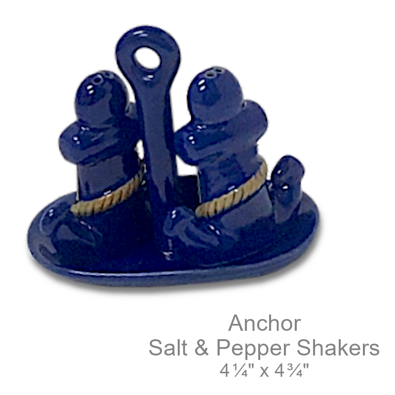 Nautical Anchor Salt & Pepper Shakers | Beach & Lake