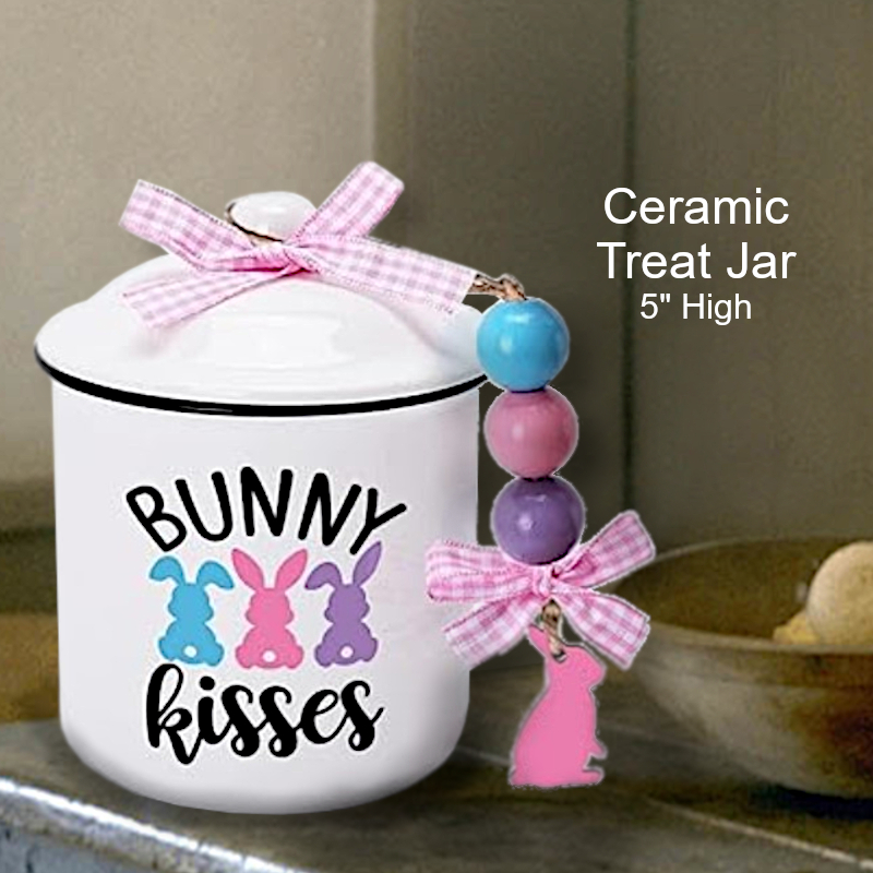 Bunny Kisses Rabbit Candy Jar | Easter