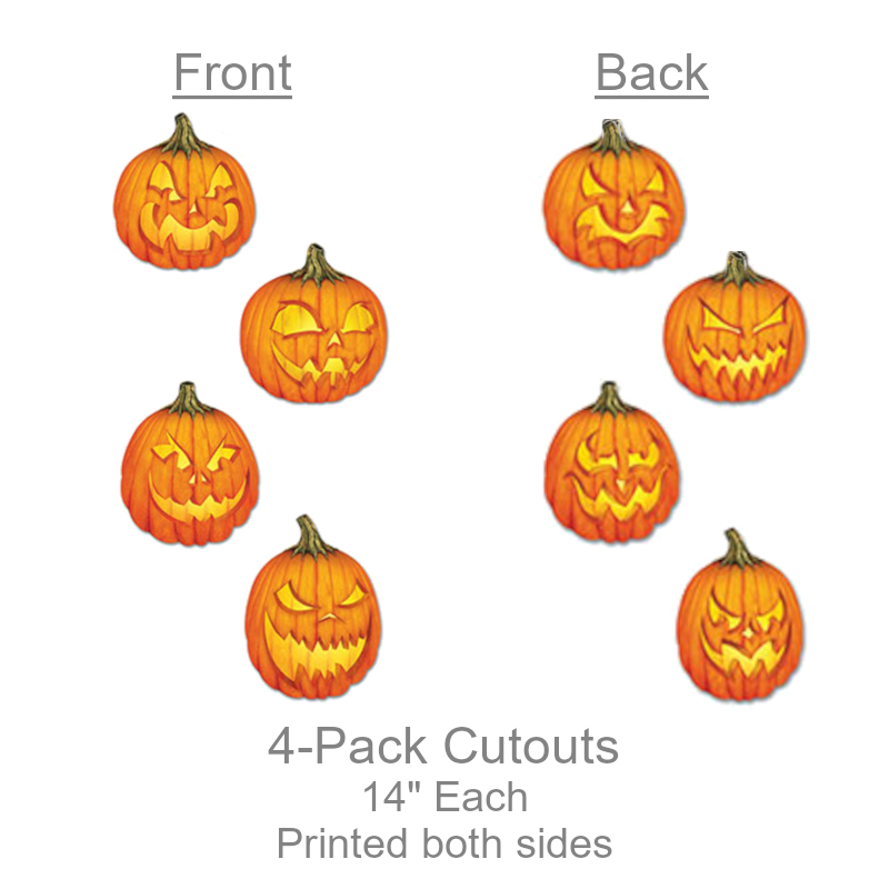 Scary Pumpkin Face Cutouts | Party Decorations