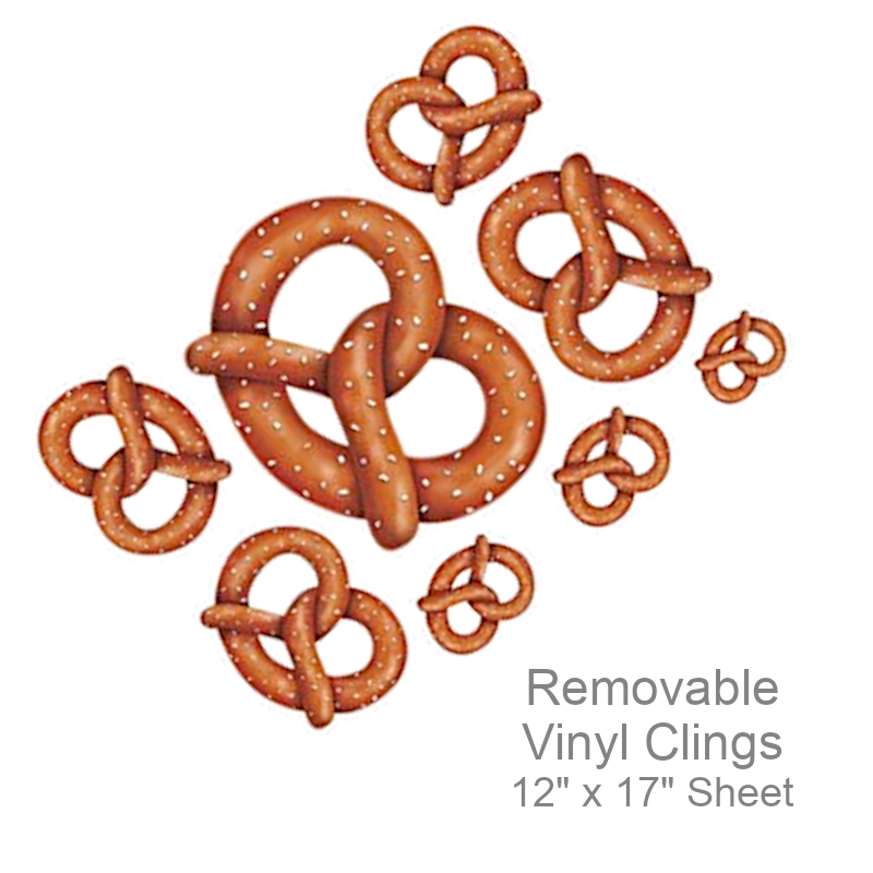 Removable Pretzel Shaped Vinyl Clings | Party Decor