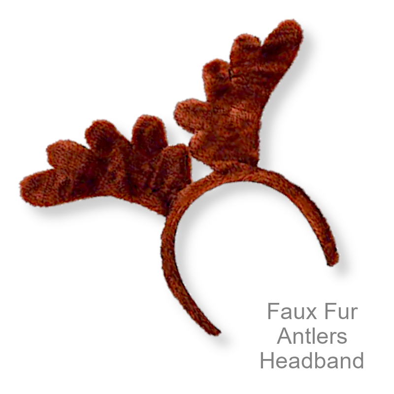 Funny Fur Reindeer Antlers Headband | Party Favors