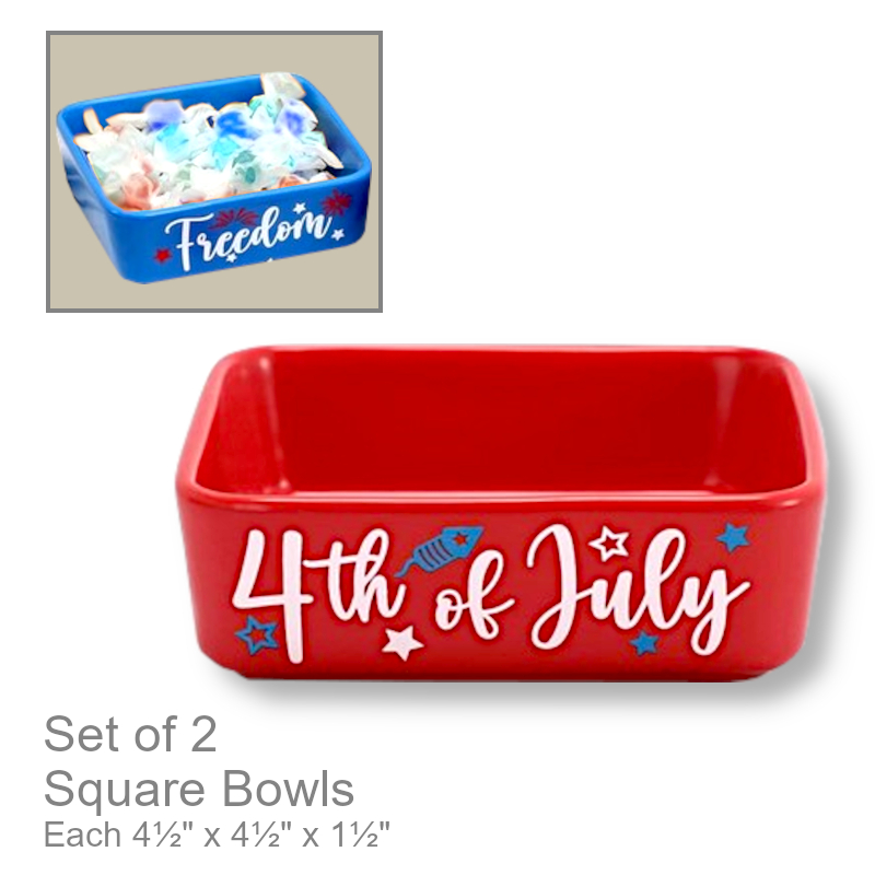 Patriotic Candy Bowl Square | 4th of July