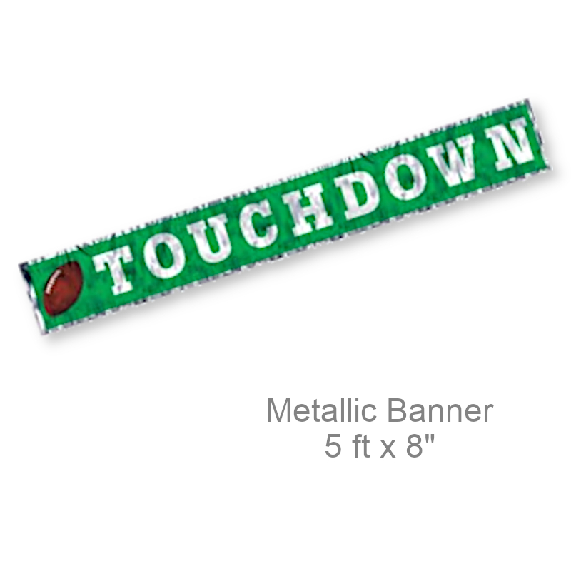 Metallic Football Fringe Banner | Party Supplies