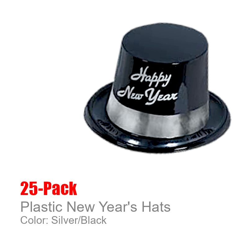 BULK Plastic New Years Hats | New Year's