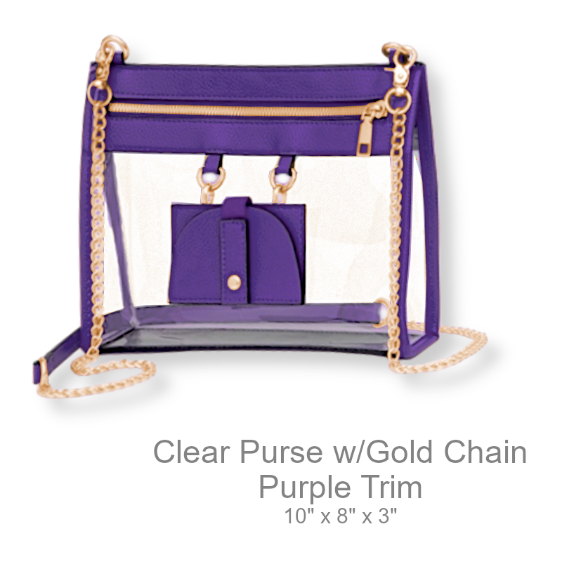 Clear Purse With Gold Chain Strap | Womens Purses