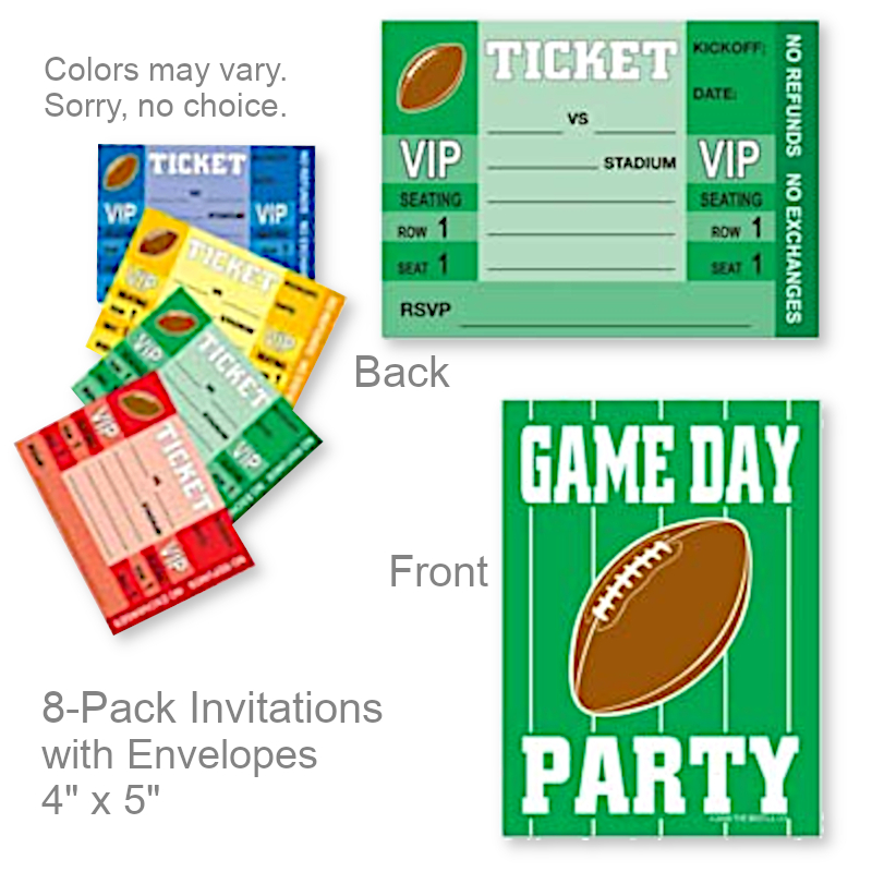 Football Party Invitations/Envelopes | Party Supplies