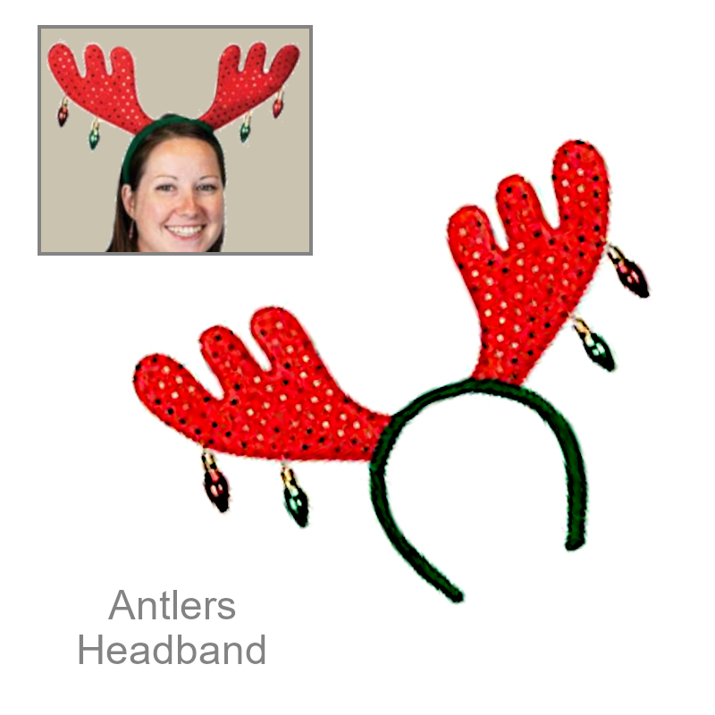 Funny Reindeer Antlers Headband w/Bulbs | Party Favors