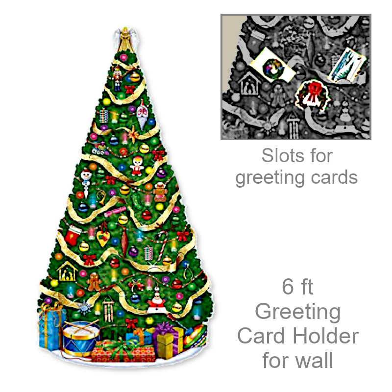Big Christmas Tree Greeting Card Holder | Party Decor