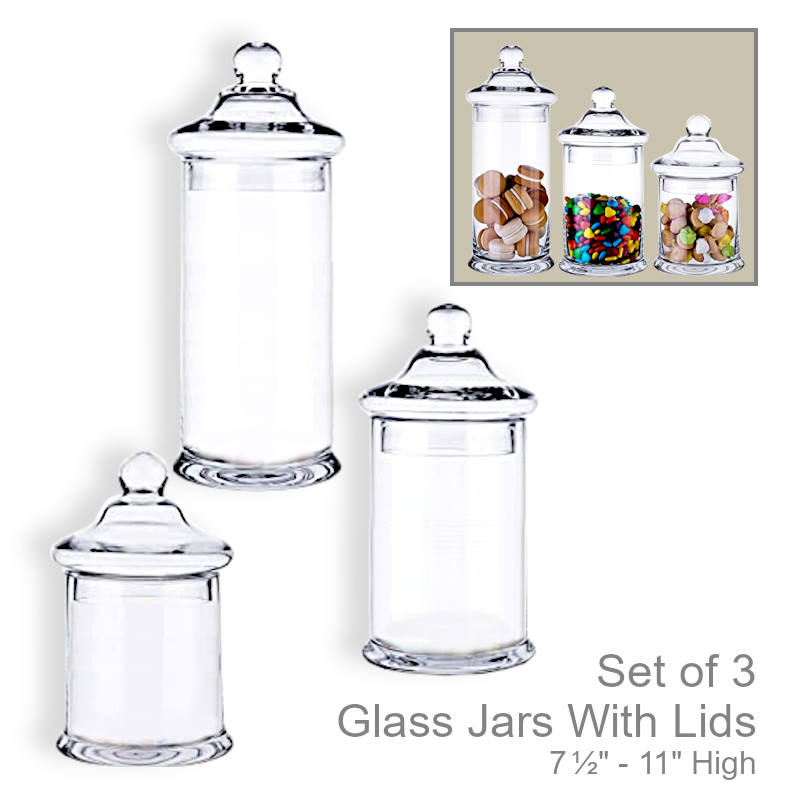 Glass Apothecary Jars With Lids | Office Candy Jar