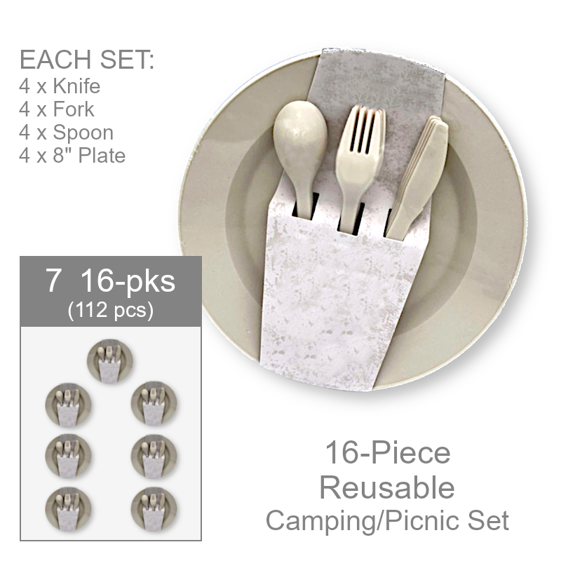 Wholesale Camping Picnic Dishes Cutlery Set | Bulk