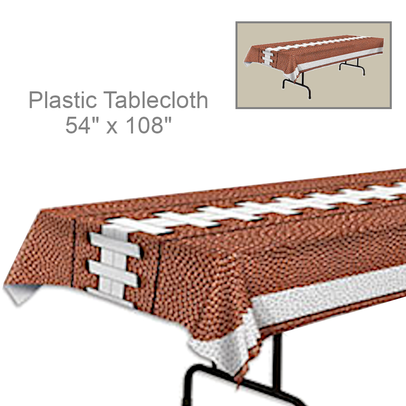 Football Design Plastic Tablecloth | Party Decorations