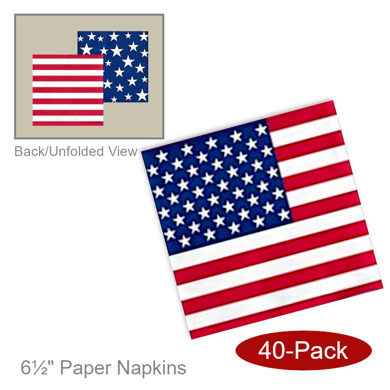 American Flag Paper Napkins | 4th of July