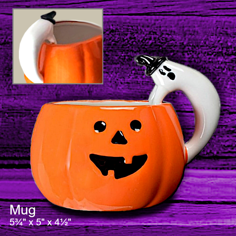 Pumpkin Ghost Mug | Halloween Office Candy Dish