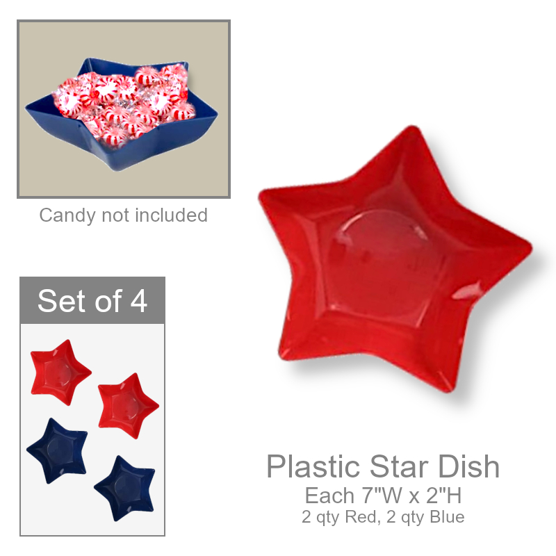 Patriotic Candy Food Dish Star Shaped | 4th of July