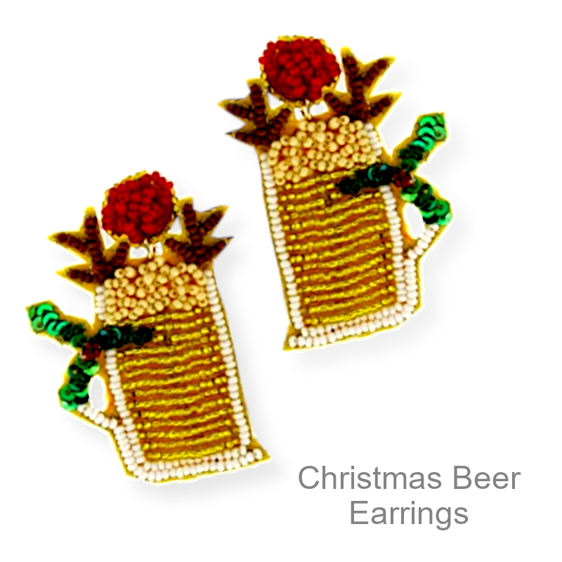 Shop Now Christmas Beer Mug Earrings | Christmas