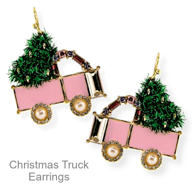 Christmas Tree Truck Earrings | Christmas