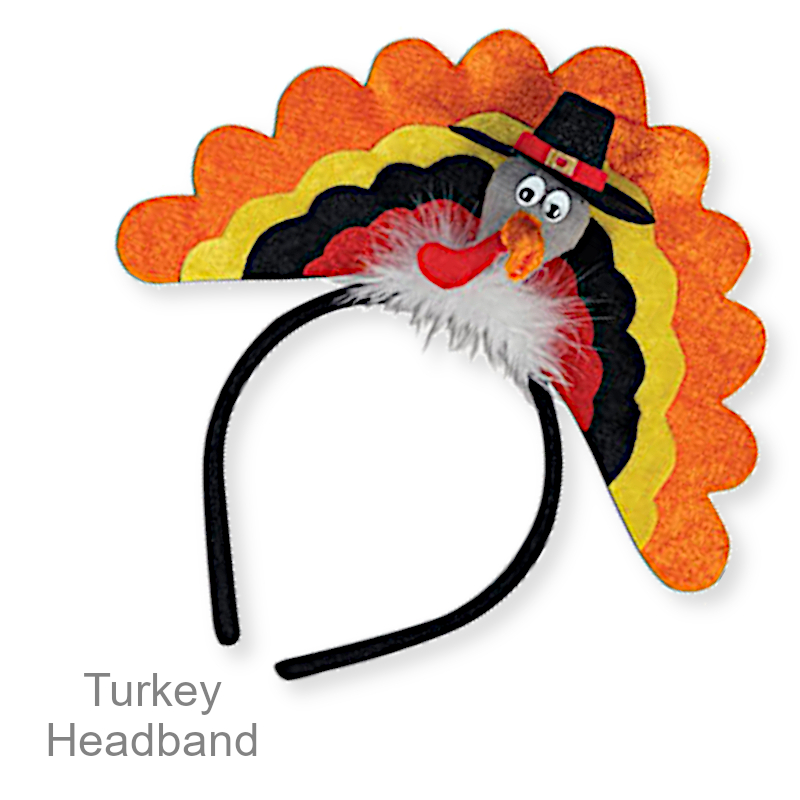 Funny Turkey Feathers Headband | Party Favors