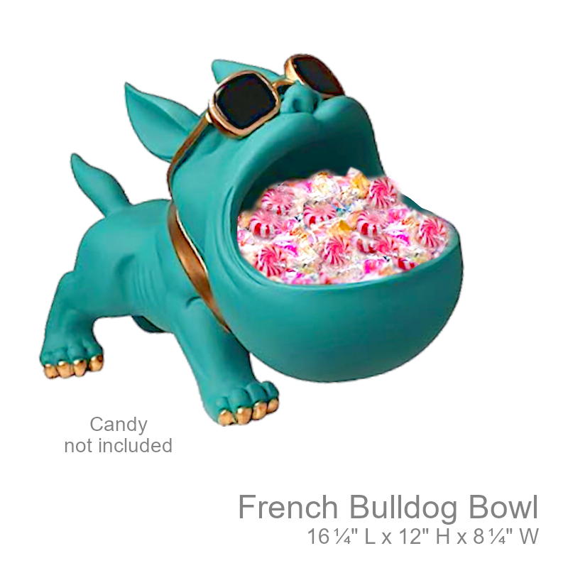 Funny French Bulldog Figurine Bowl | Office Candy Bowl