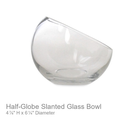 Half-Globe Angled Slanted Fishbowl | Office Candy Bowl - Lexi's Garage