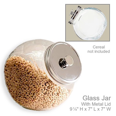 Glass Storage Jar With Metal Lid | Office Candy Jar - Lexi's Garage