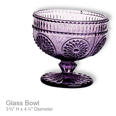 Pedestal Small Glass Bowl | Office Candy Bowl - Lexi's Garage