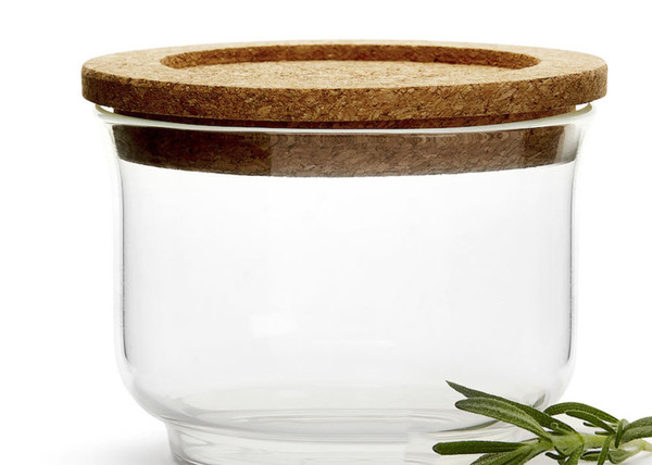 Sagaform Nature Glass Jar Small Cork Lid - Small