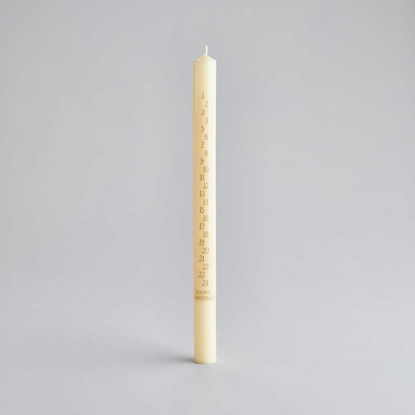 St Eval Advent Candle Ivory