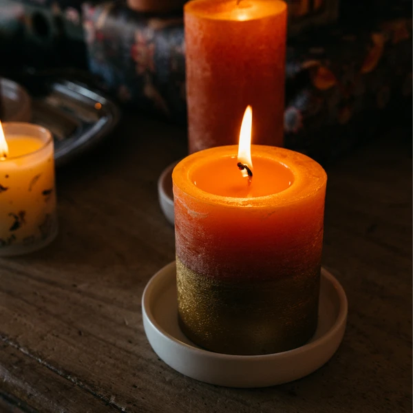 St Eval Orange & Cinnamon Gold Dipped Scented Candle - Boxed