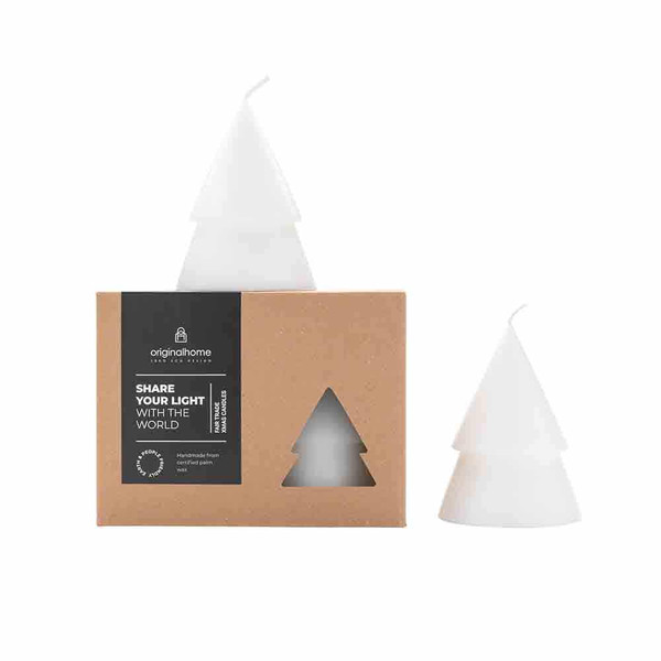 Original Home Christmas Tree White Candles - set of Two