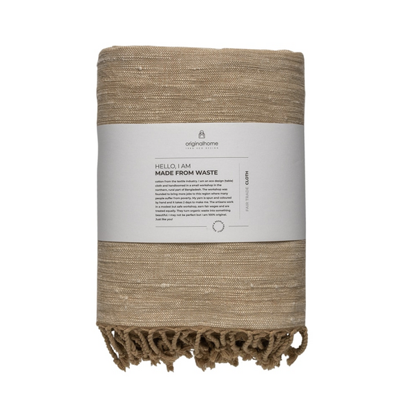 Original Home - Khadi Recycled Brown  Tablecloth