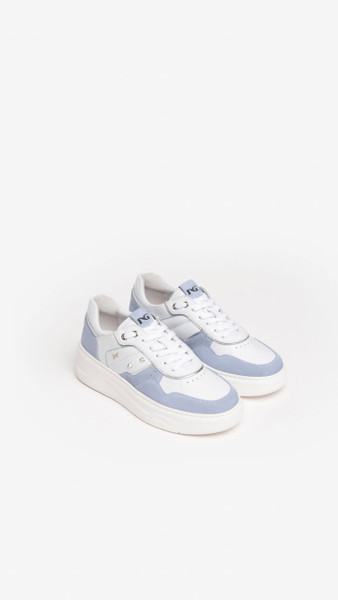 Nerogiardini Leather and Suede Sneakers - Lilac Trim