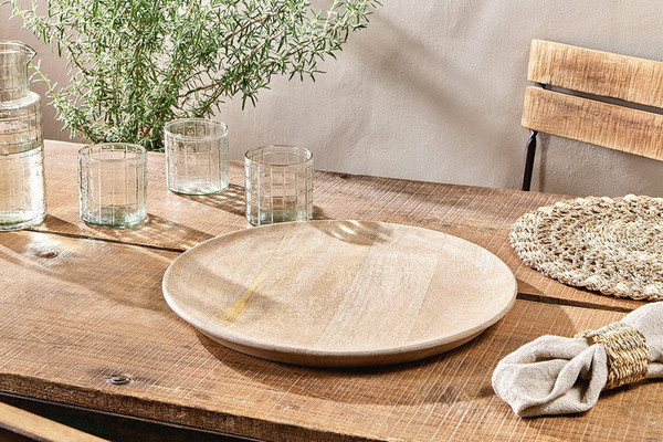 Nkuku Artisan Serving Plate - Mango Wood