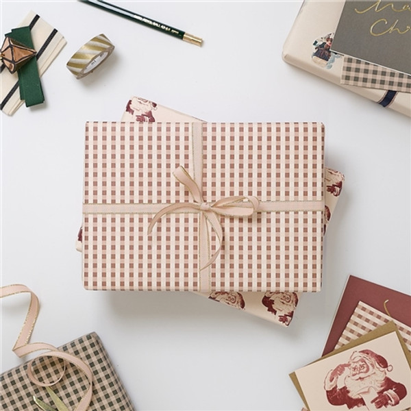 Katie Leamon Rose Gingham Wrapping Paper